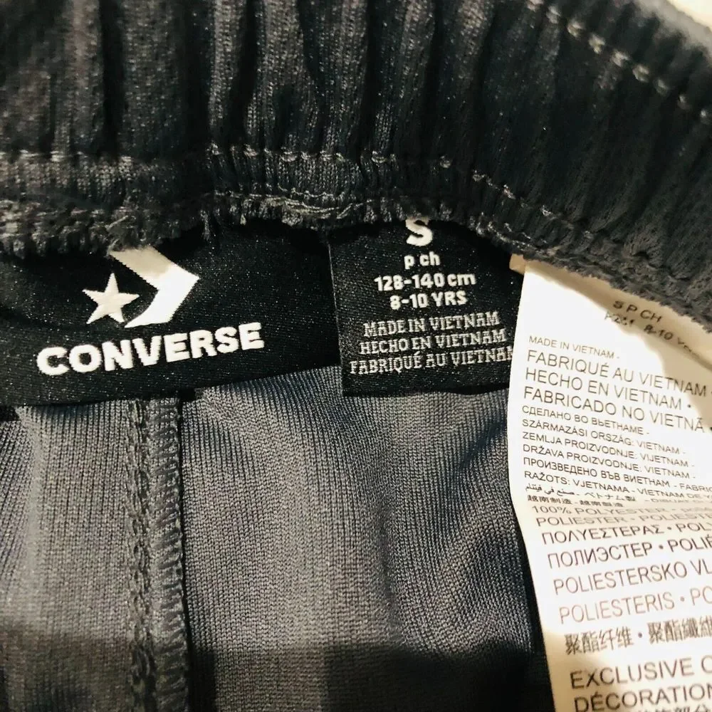 Converse Boys Youth Athletic Shorts Color Gray Size Small 8-10 Years‎ NWT